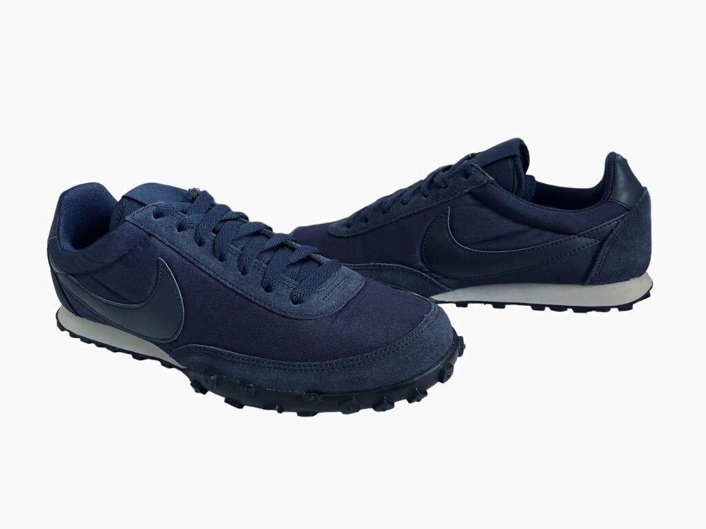 デッド!! 新品!! 17年 NIKE WAFFLE RACER NAVY ナイキ ワッフルレーサー ナイロン スエード ネイビー us 8 / 26 ㎝_画像2