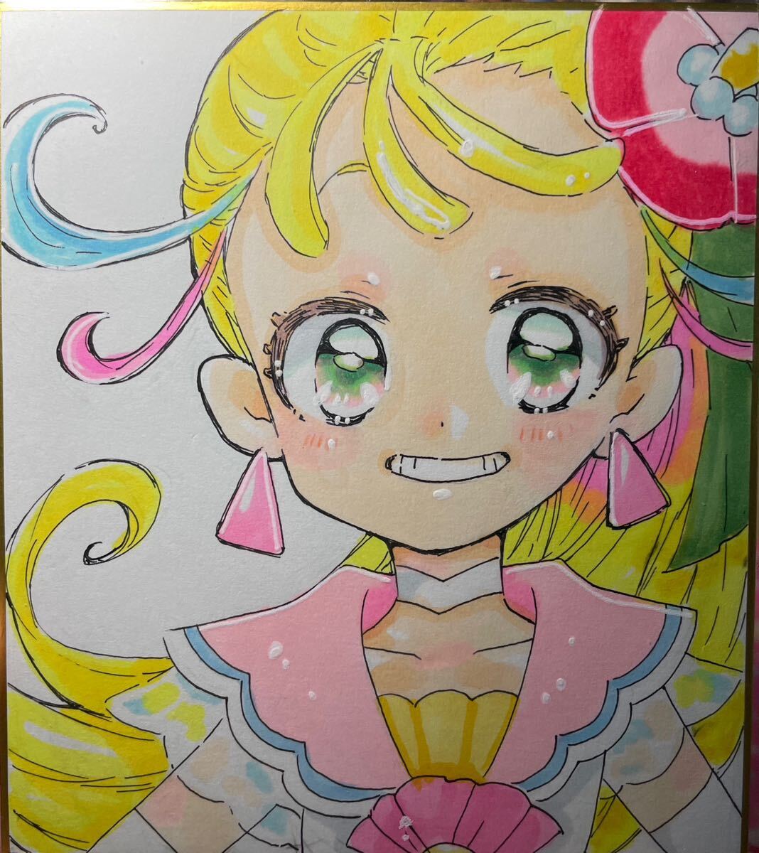 Yahoo!オークション - 手描きイラスト 自作イラスト ミニ色紙 Yahoo!オークション - 手描きイラスト 自作イラスト ミニ色紙