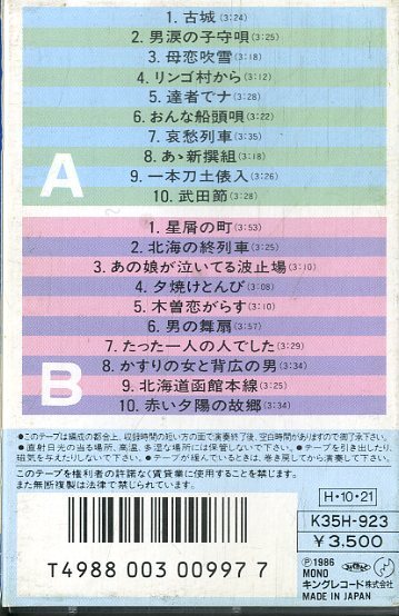 F00025227/カセット/三橋美智也「三橋美智也全曲集20」の画像2