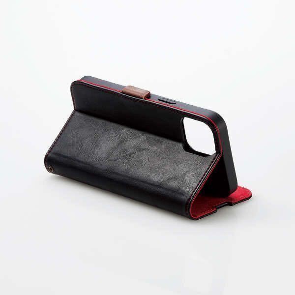 [ free shipping ] Elecom iPhone14/13 for leather case black 
