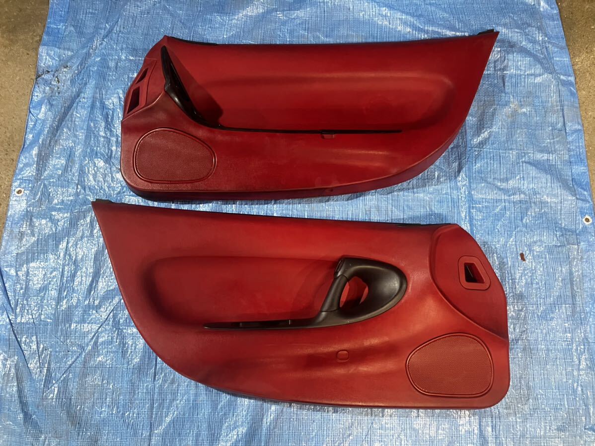 マツダ RX-7 FD3S 純正 赤 内装 ドア トリム 内張り パネル 左右 内装 レア 1型 タイプX アンフィニ RX7 Mazda_画像1