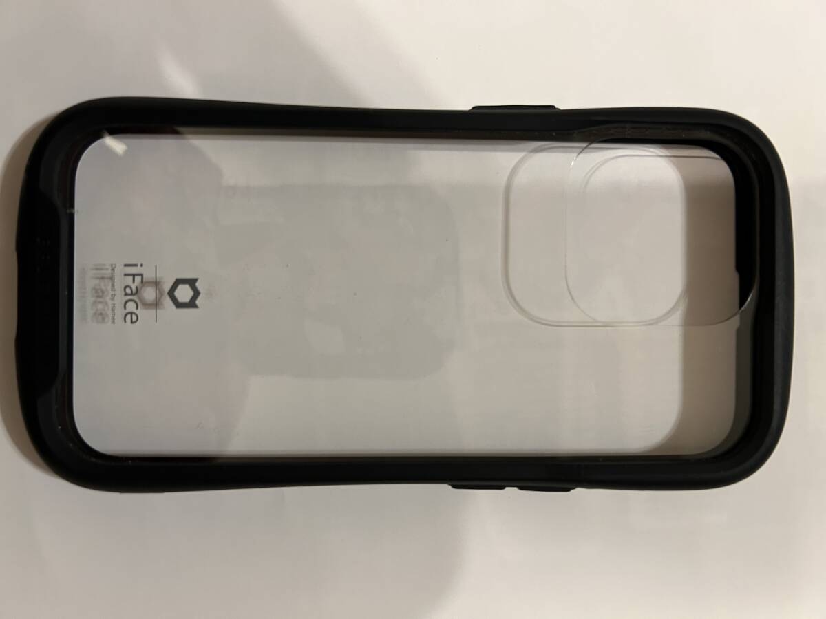 iFace スマホケース iPhone 13Pro ブラック 強化ガラスクリア_画像6