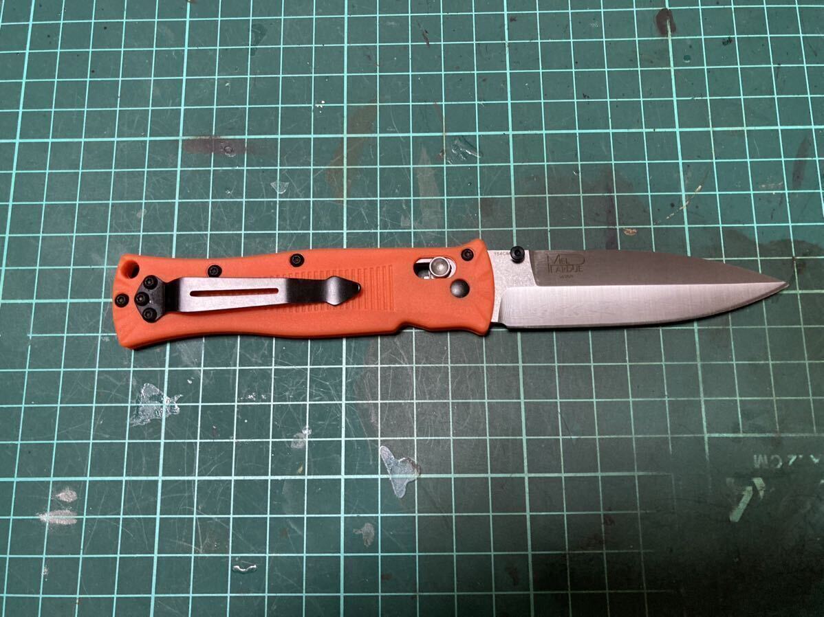 ※訳ありBenchmade BM530 オレンジ ナイフ 。ベンチメイド 登山 釣り キャンプ ブッシュクラフト 護身用 狩猟 鹿狩 猪狩 熊狩 クマの画像4