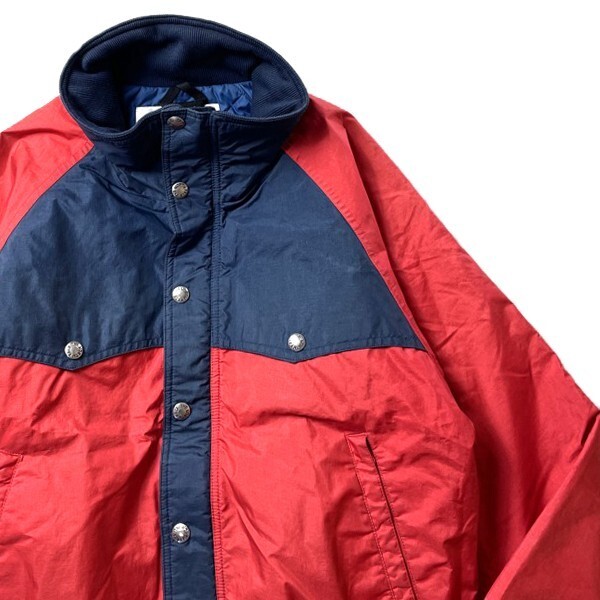 ヴィンテージ! 80s USA製 THE NORTH FACE ノースフェイス ゴアテックス ナイロン マウンテン ジャケット ネイビー レッド 紺 赤 M メンズ_画像3