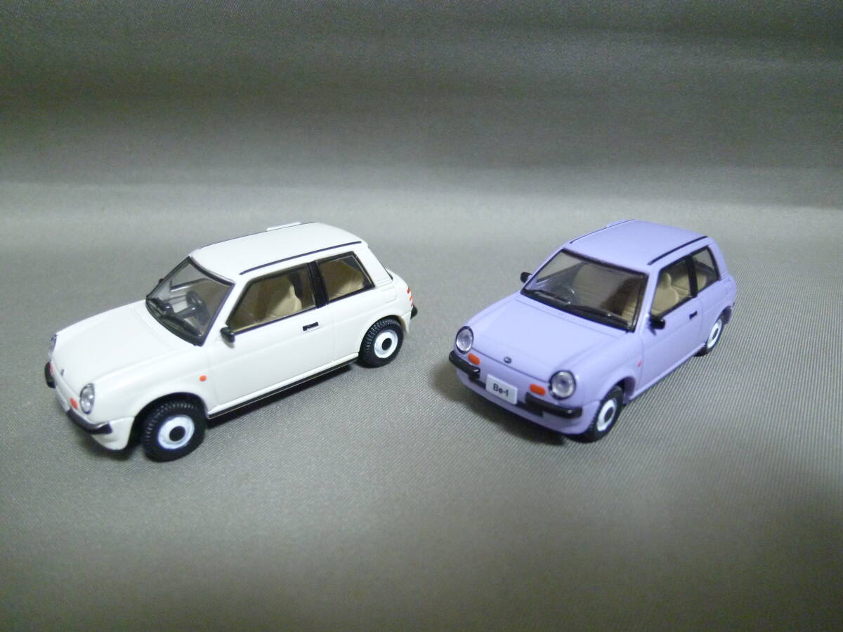 アオシマ 1/64 日産 パイクカコレクション Be-1 2台セット_画像1