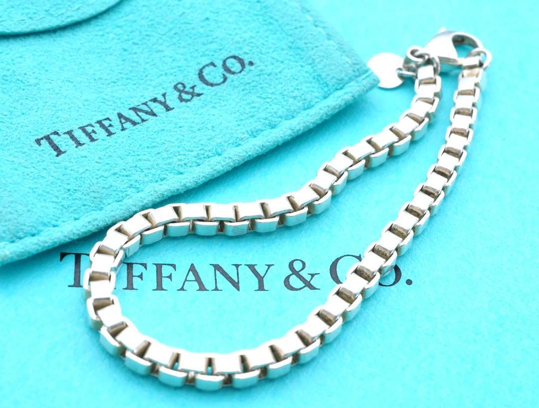 Tiffany & Co ティファニー ベネチアン ブレスレット バングル スターリングシルバー925 銀 15.6g メンズ レディース 保存袋付き 12951