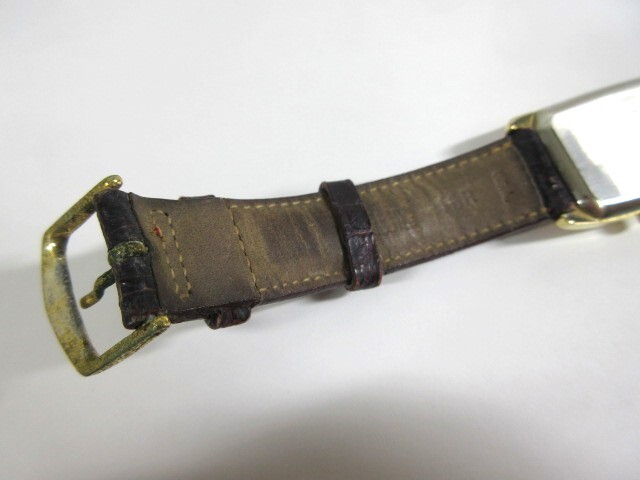 2H1-2「HAMILTON ハミルトン 6264 腕時計 ジャンク」クォーツ ベルト ベルト社外品 ケース約2.5㎝ 現状_画像8