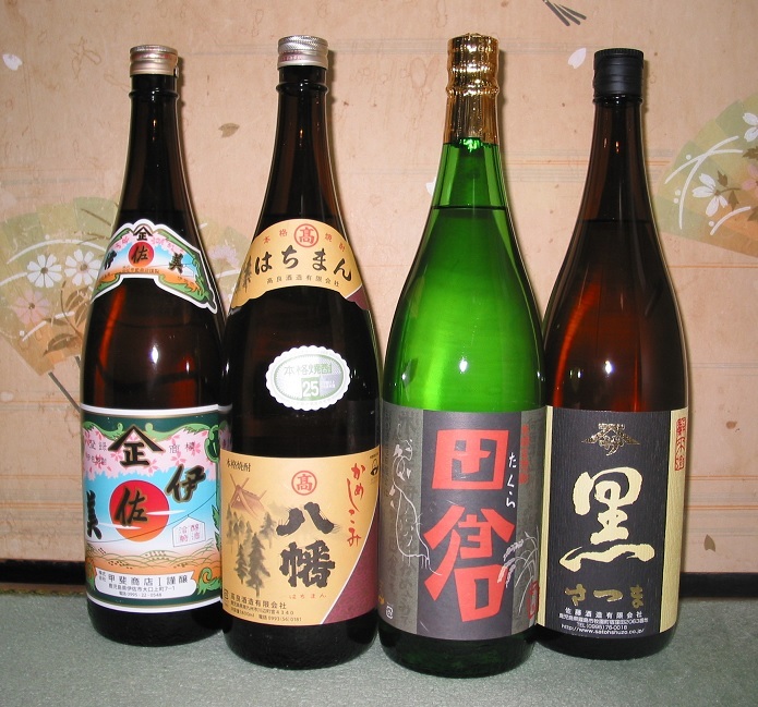 送料無料あり！人気芋焼酎（伊佐美/八幡/田倉/黒さつま）1800ml×6本セット100円スタート_画像1