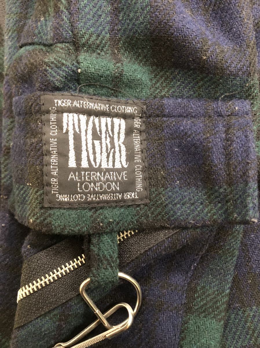 ☆Tiger of London タイガーオブロンドン　タータンチェック　zip パンツ　サイズ32☆666 タイガー　セディショナリーズ　アンダーカバー　_画像9