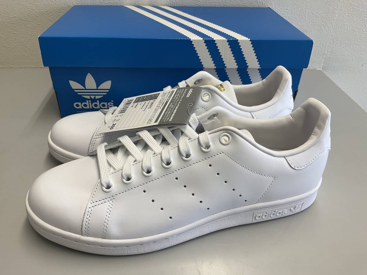 ★ adidas 品番：F36575 品名：STAN SMITH FD WHT／WHT／GLD カテゴリー：ORIGINALS 260 原産国：インド　天然皮革　ゴム底_画像4