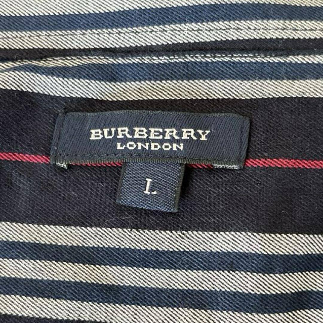 BURBERRY LONDON バーバリーロンドン ストライプ シャツ L_画像4