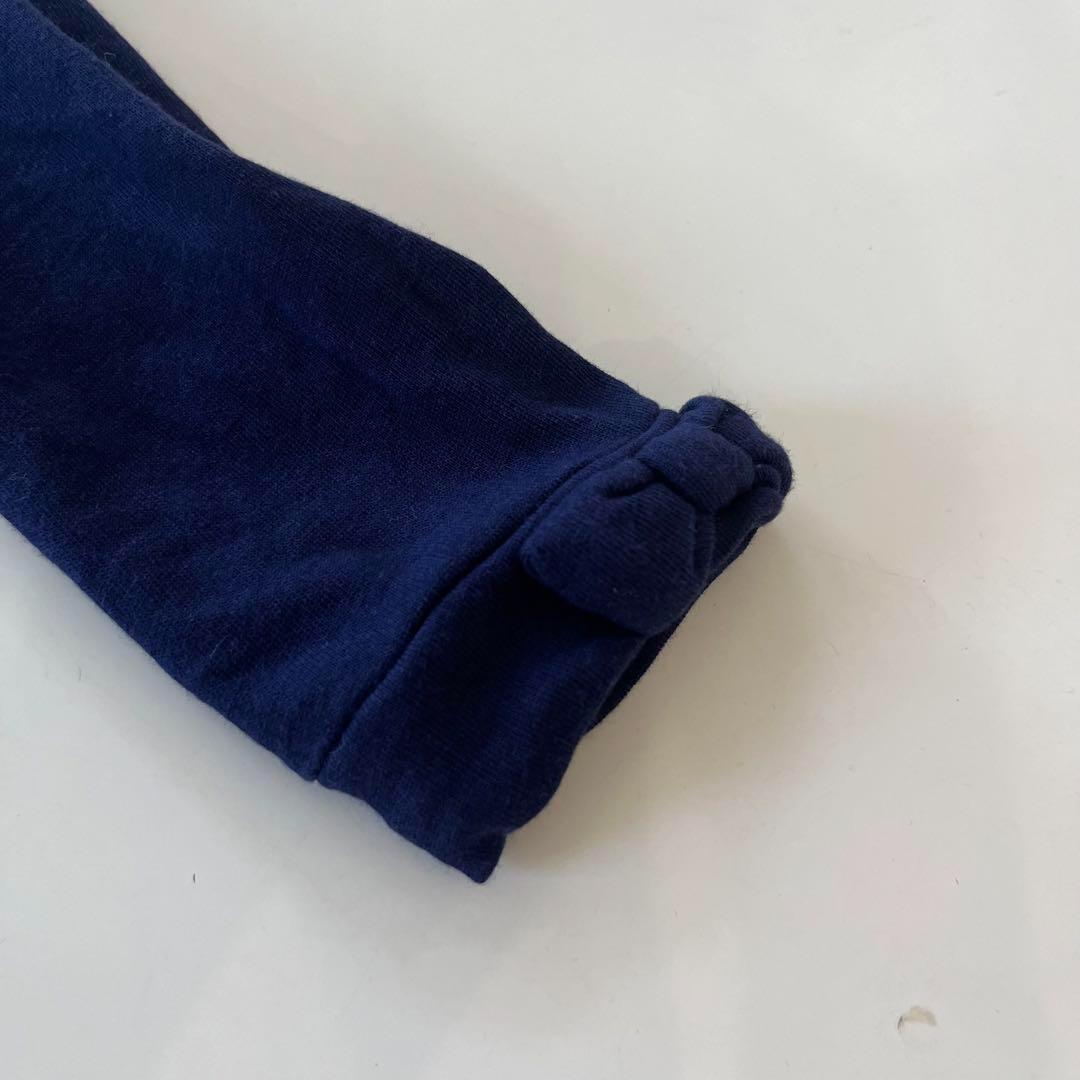 BeBe Bebe кардиган темно-синий вышивка Logo манжеты лента сверху товар 110cm