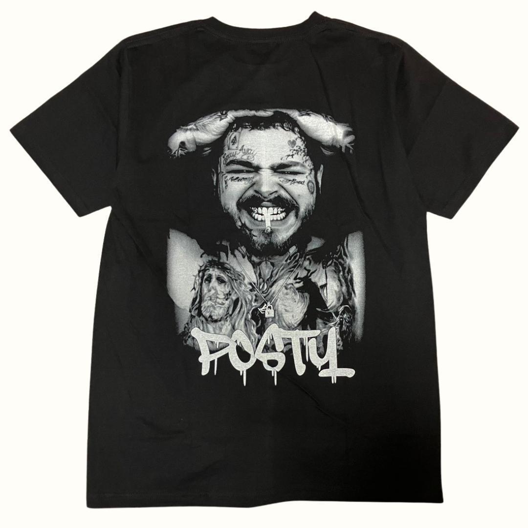 ★新品未使用★ポスト マローン POST MALONE バンドTシャツ 半袖 ロックTシャツ コットン プリント ブラック 黒 Lサイズ 2622_画像7