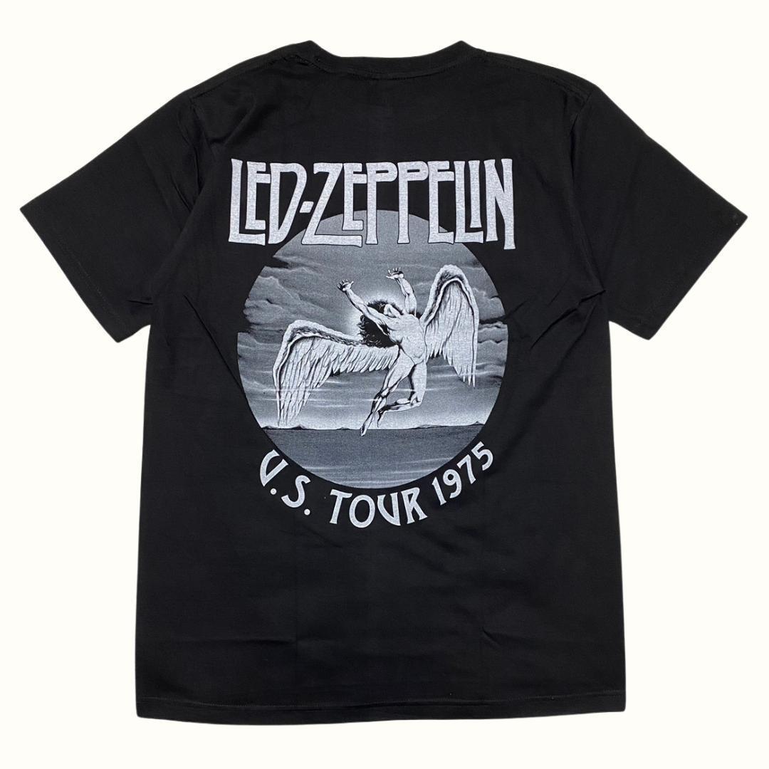 ★新品未使用★レッドツェッペリン LED ZEPPELIN バンドTシャツ 半袖 ロックTシャツ コットン プリント ブラック 黒 Lサイズ 2356_画像7