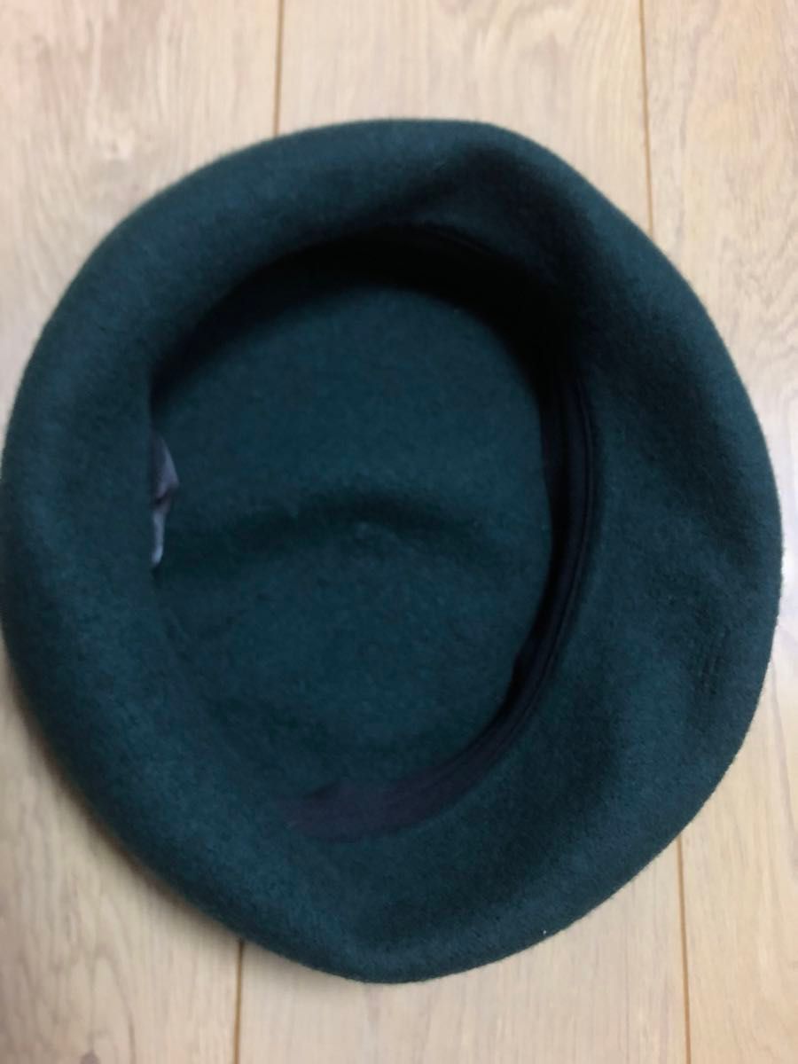 CA4LA カシラ　 ベレー帽 ウール 帽子　グリーン フェルト 日本製　ウィーブトシ