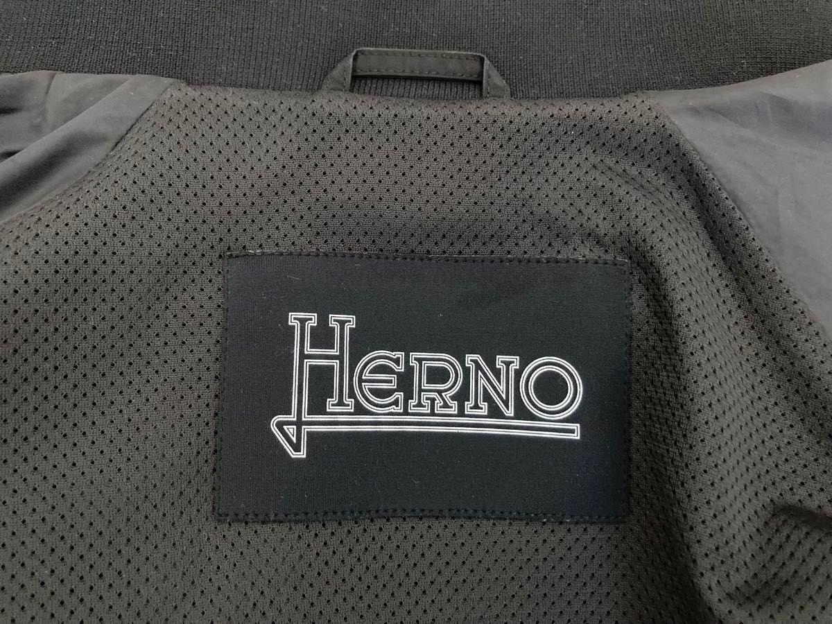HERNO ヘルノ 高密度ポリエステル MA-1型ボマーブルゾン　ブラック　50