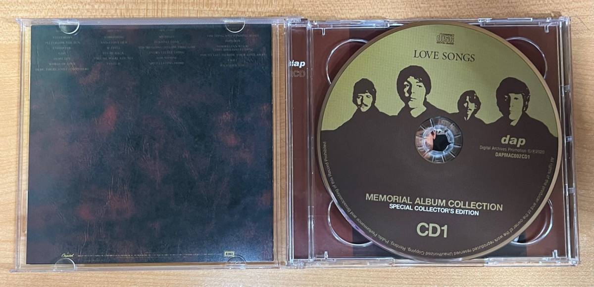 [2CD] THE BEATLES / LOVE SONGS: SPECIAL COLLECTOR'S EDITION - MEMORIAL ALBUM プレス盤の画像3