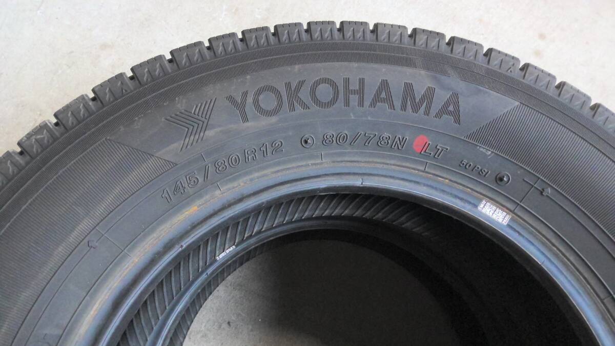 ☆★145/80R12　80/78N　LT　スタッドレス　YOKOHAMA　ICEGUARD　IG91　22年製造　2本セット　中古品★☆_画像4