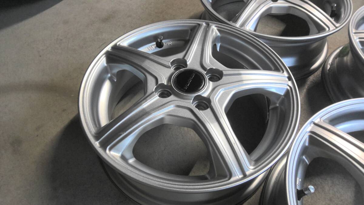 ☆★BRIDGESTONE　BALMINUM　4.5Jx14　＋45　PCD100　4H　アルミホイール　4本セット　中古品★☆_画像9