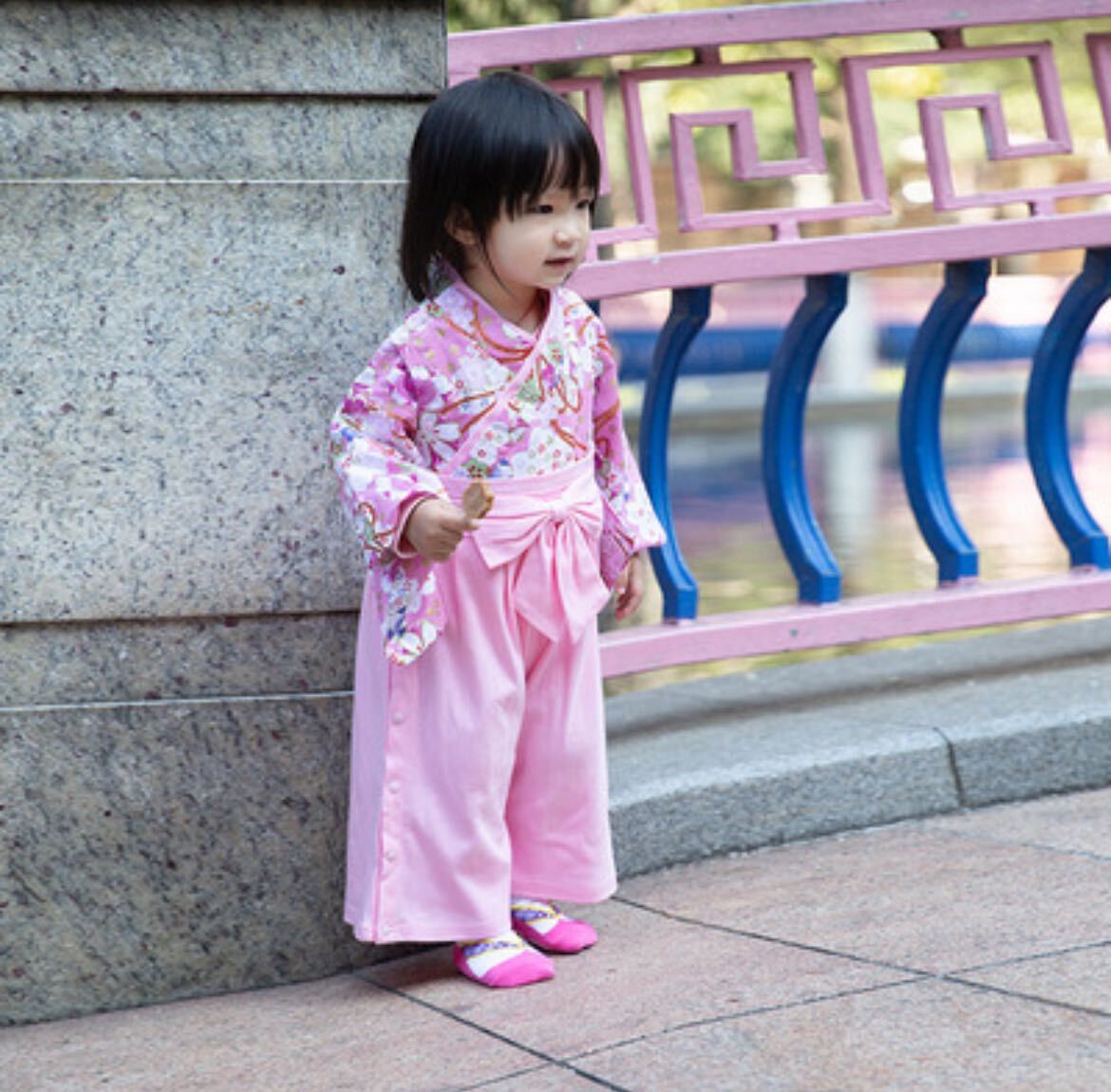 袴 ロンパース 女の子 ベビー はかま コットン 和服 着物 フォーマル 80女の子 和服 キッズ ピンク_画像3