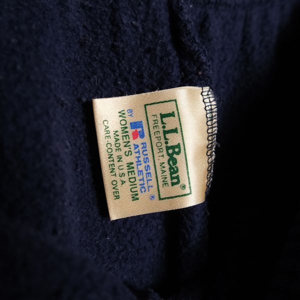 90's USA製 LLビーン×ラッセル ソリッドカラーポケット付 スウェットパンツ 紺 (W-M) 無地 90年代 L.L.BEAN アメリカ製 旧タグ スエット_画像7