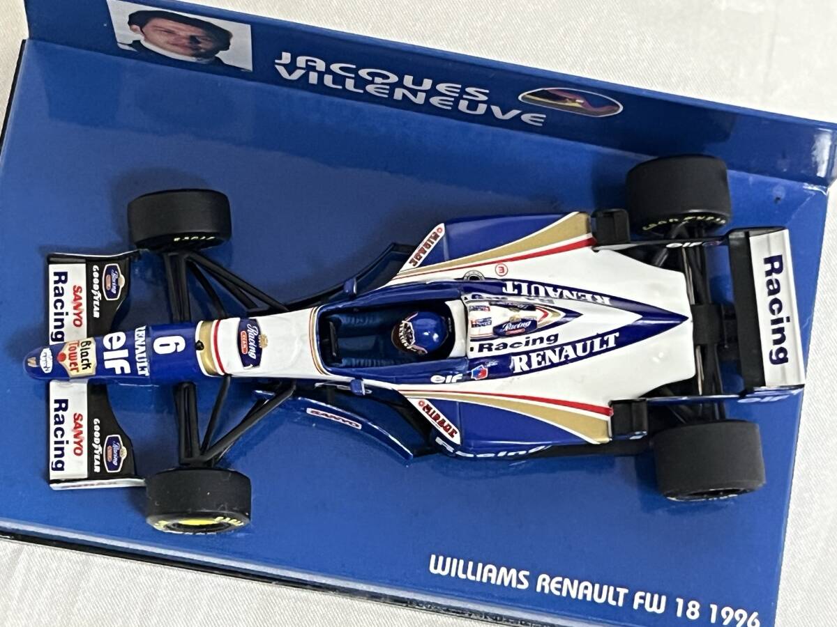 ミニチャンプス 1/43 ウィリアムズ ルノー FW18 F1グランプリ 1996 ジャック・ビルヌーブ_画像7