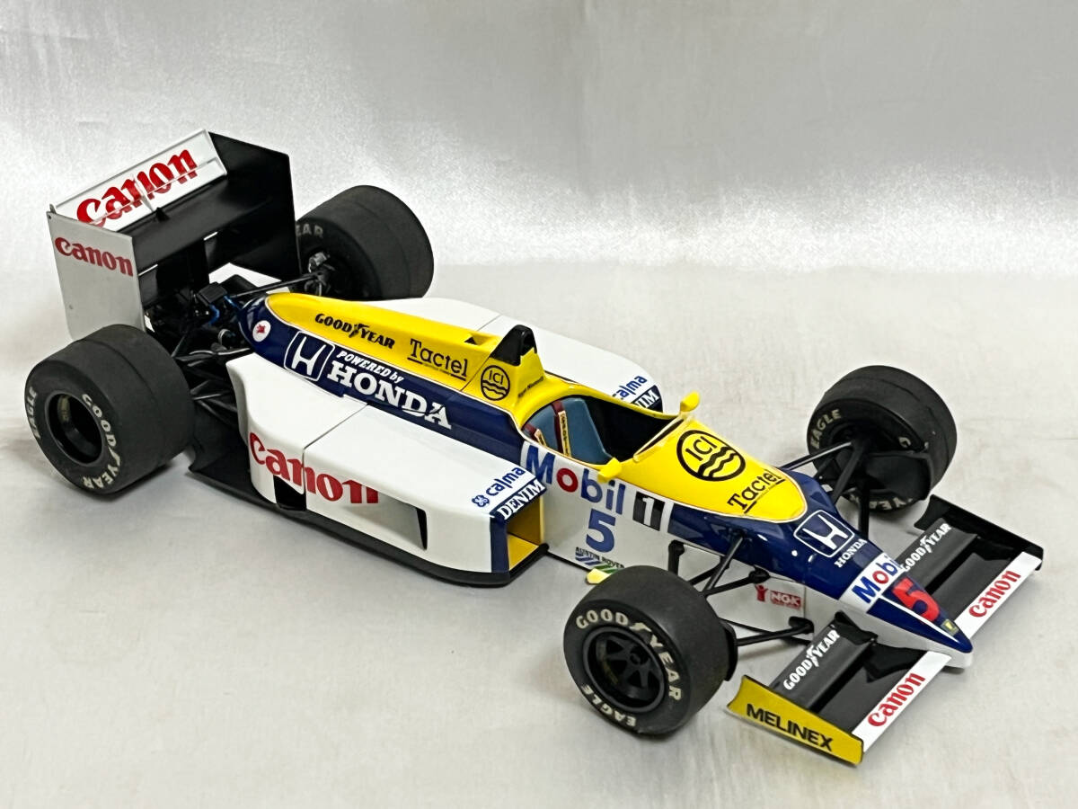 タミヤ 1/20 ウィリアムズ ホンダ FW11 F1グランプリ 1986 ナイジェル・マンセル 完成品 の画像6