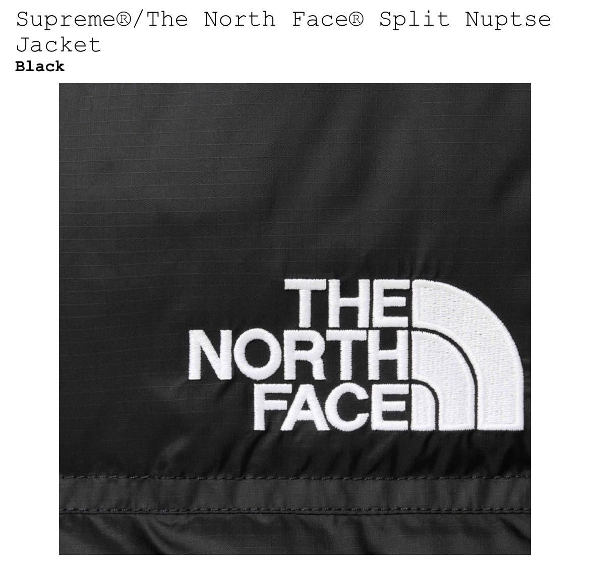 ラスト1点です Supreme The North Face Split Nuptse Jacket M 新品未使用未開封 黒_画像4