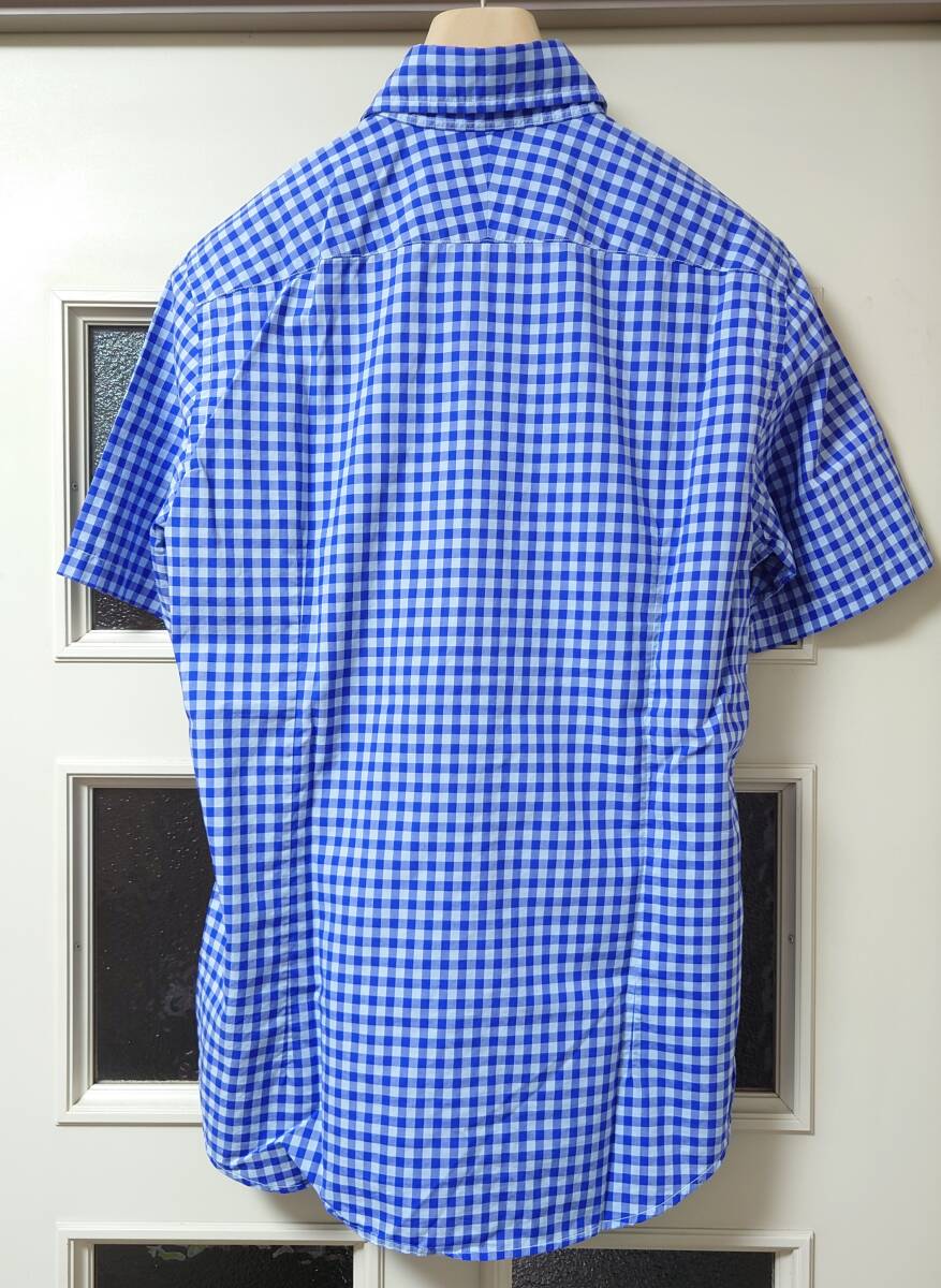 UNITED ARROWS GREEN LABEL RELAXING United Arrows GLR blue check short sleeves shirt M size beautiful goods button down 