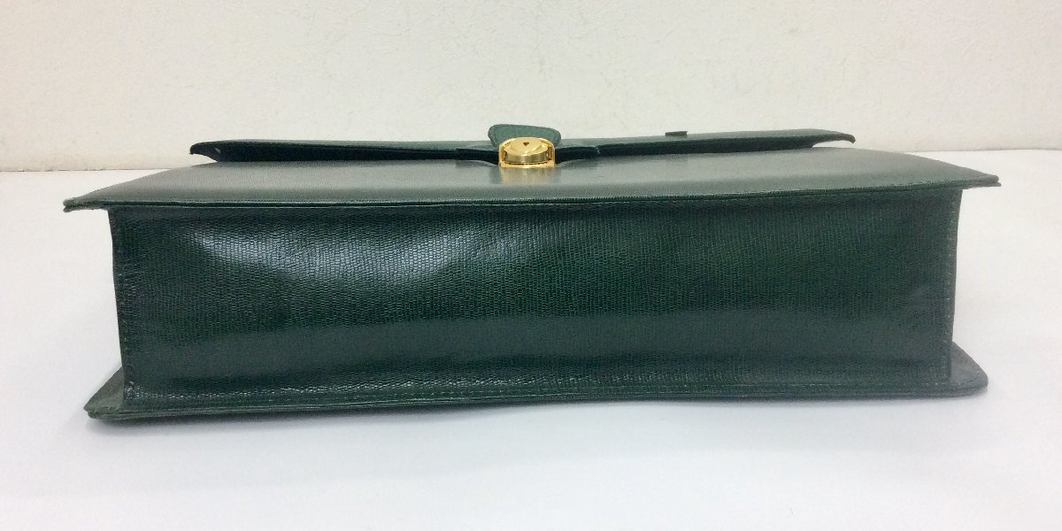 [ не использовался товар ]MAARI ASKEW Maria s кий кожа 2WAY деловая сумка портфель зеленый K0318