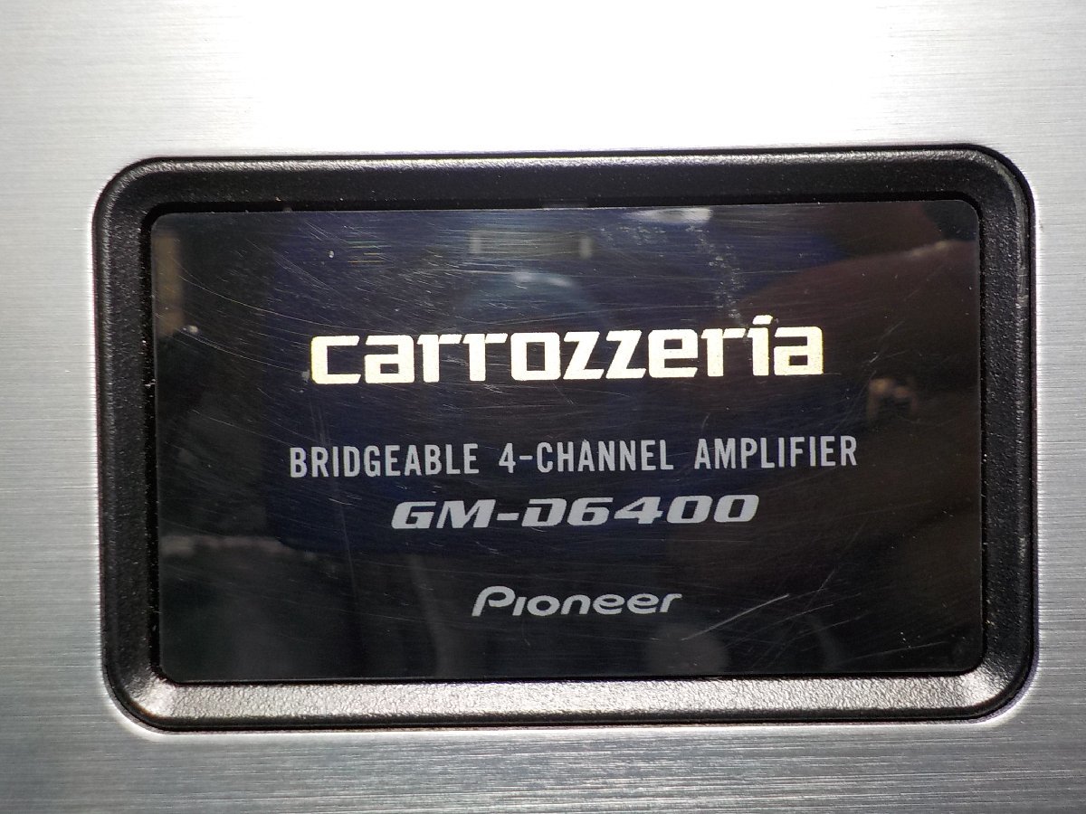 carrozzeria カロッツェリア GM-D6400 4ch パワーアンプ RCAケーブル付き 音出しOK!!●24003768三J1805●の画像3