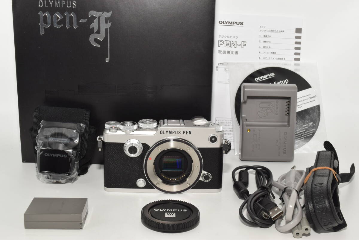 【107ショットの特上品】 OLYMPUS ミラーレス一眼 PEN-F Body SLV　#6837