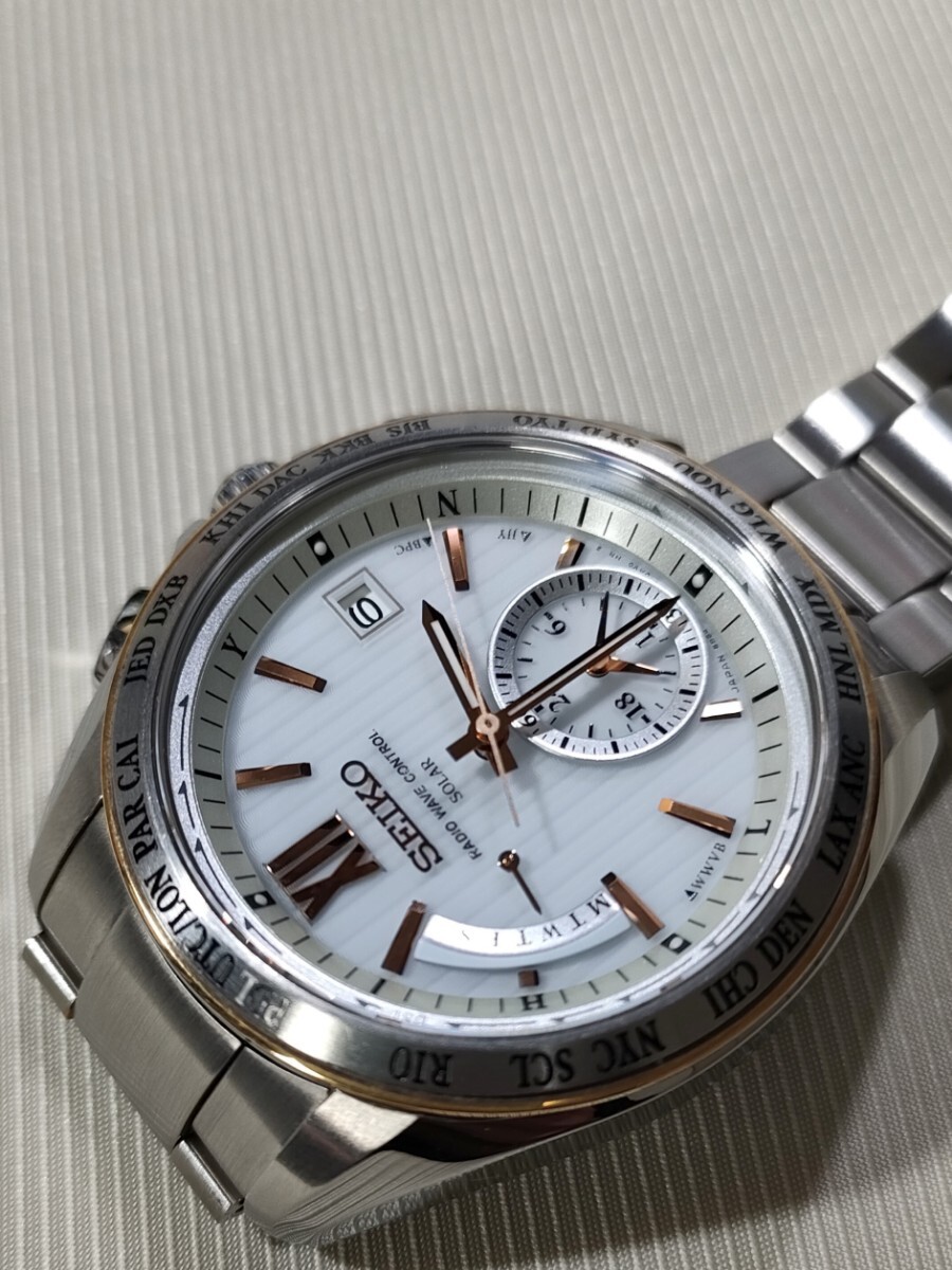 比較的状態良好 稼働品 SEIKO ブライツ 定価108,000円 電波ソーラー腕時計 SAGA146 メンズ腕時計_画像2