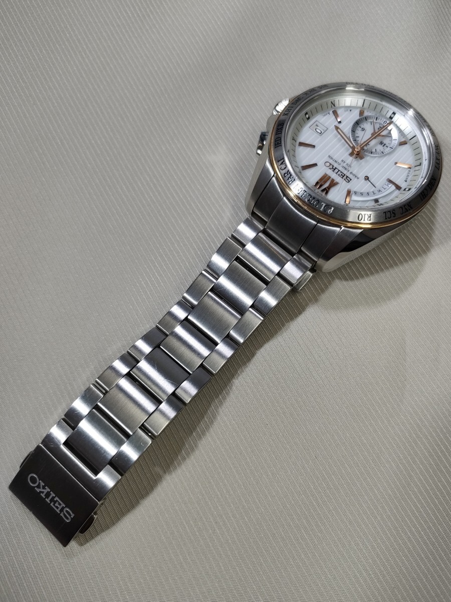 比較的状態良好 稼働品 SEIKO ブライツ 定価108,000円 電波ソーラー腕時計 SAGA146 メンズ腕時計_画像4
