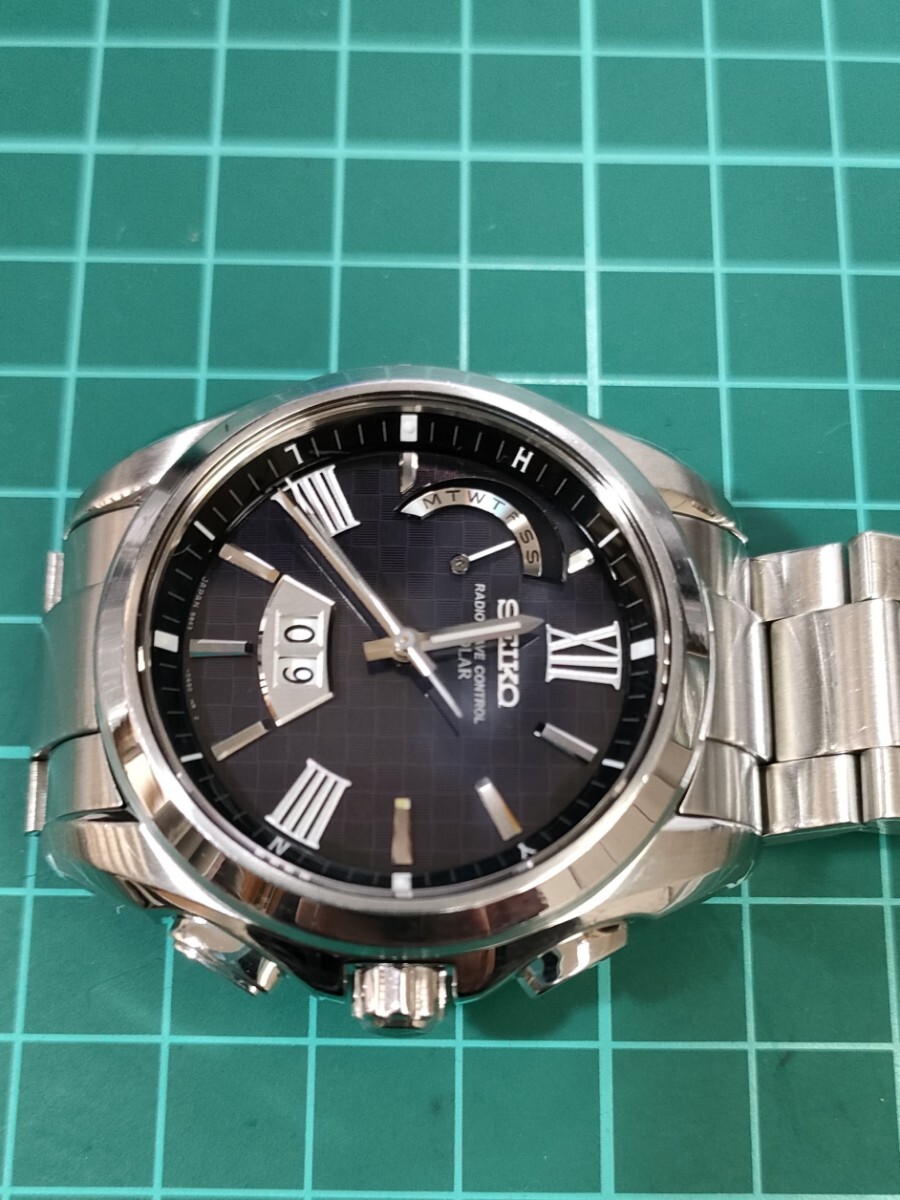 稼働品 SEIKO ブライツ ビッグデイト 定価105,000円 電波ソーラー腕時計 SAGA083 メンズ腕時計_画像5