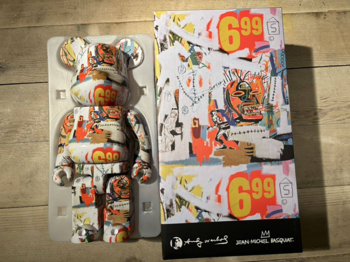 Andy Warhol × JEAN-MICHEL BASQUIAT #4 BE@RBRICK 400%(メディコムトイ・ベアブリック・フィギュア・アンディ・ウォーホル・バスキア)