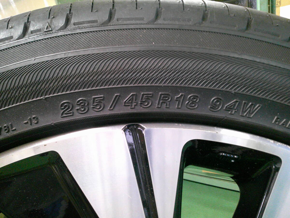 ホンダ CR7 アコード ハイブリッド 純正 18インチ☆PCD114.3 8J +55☆ヨコハマタイヤADVAN db V-551V☆235/45R18 94W☆4本セットの画像2