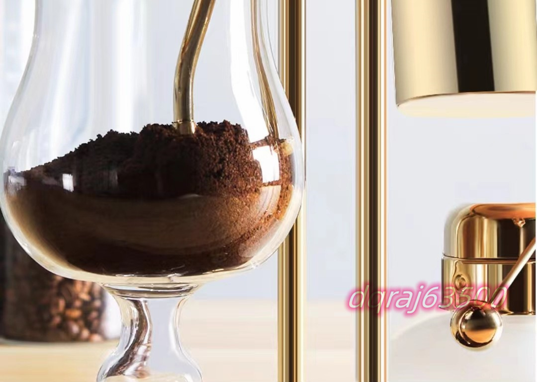 新入荷★高品質★ベルギーコーヒーメーカー サイフォンコーヒーメーカー 横式 ロイヤルコーヒーメーカー ポット ステンレス製2色選択可能! _画像3