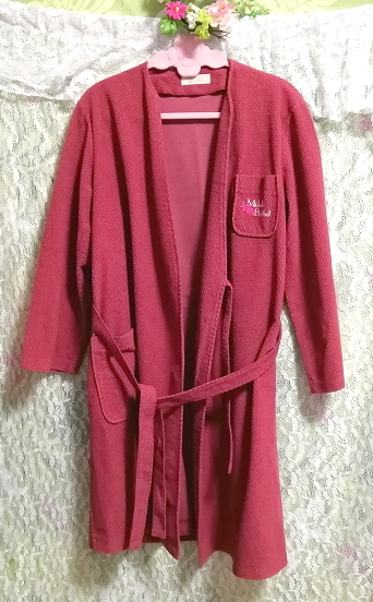 MICHELLE BERTHET made in Japan pin Claw b/ cardigan / feather woven Made in japan pink robe cardigan