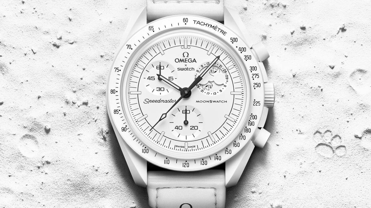 新品 オメガ スヌーピー スウォッチ Snoopy OMEGA Swatch BIOCERAMIC Mission To The Moonphase White ムーンスウォッチ 3月26日の画像6