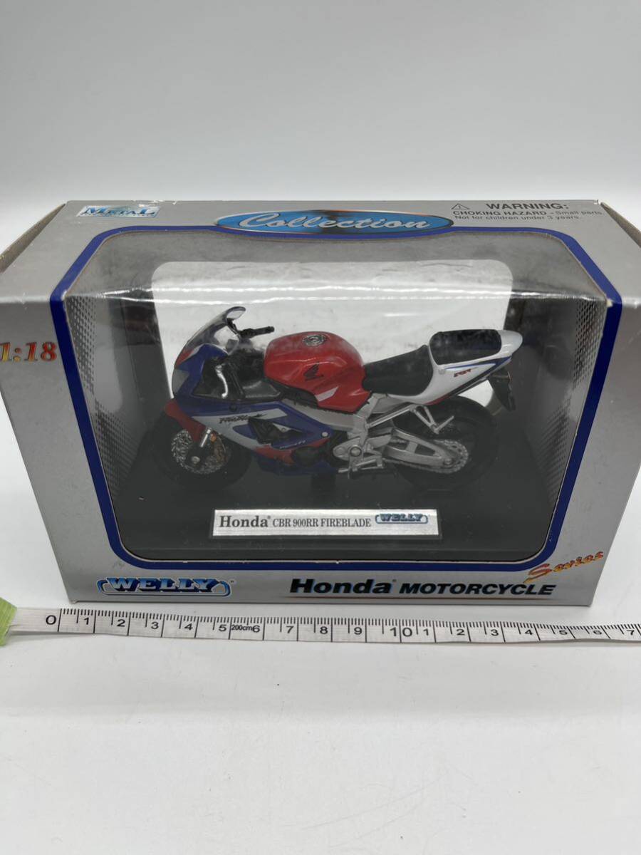 【1円〜】WELLY ウェリー Honda MOTORCYCLE Series CBR 900RR FIREBLADE 1/18の画像8