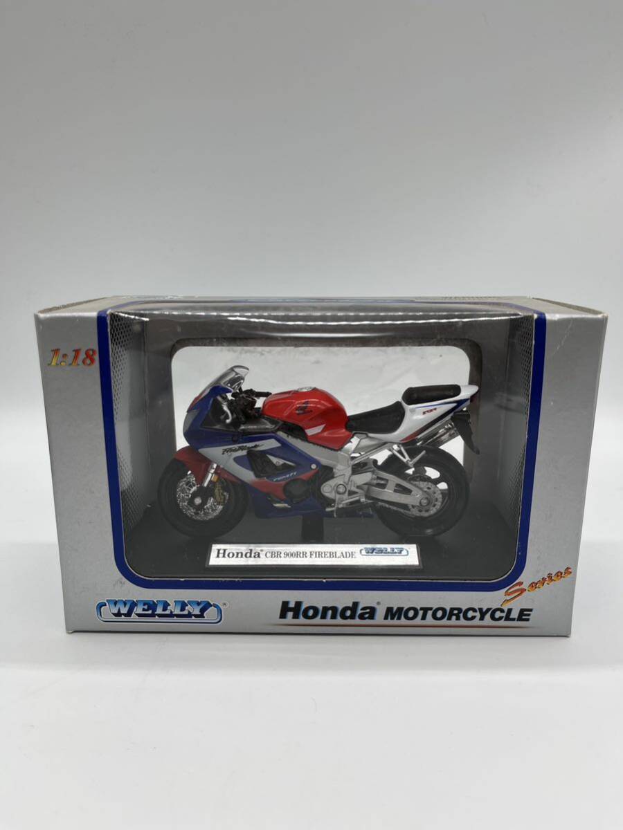 【1円〜】WELLY ウェリー Honda MOTORCYCLE Series CBR 900RR FIREBLADE 1/18の画像1