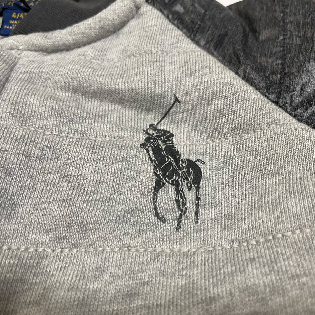 Polo Ralph Lauren ポロラルフローレン キッズ フルジップ アウター 110センチ スウェット ナイロン 異素材 _画像5