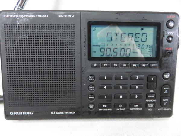 Grundig Globe Traveler G3 portable AM/FM/ short wave radio LW/SW.SSB (150-3000 KHz) VHF aircraft for band (118-137 MHz)