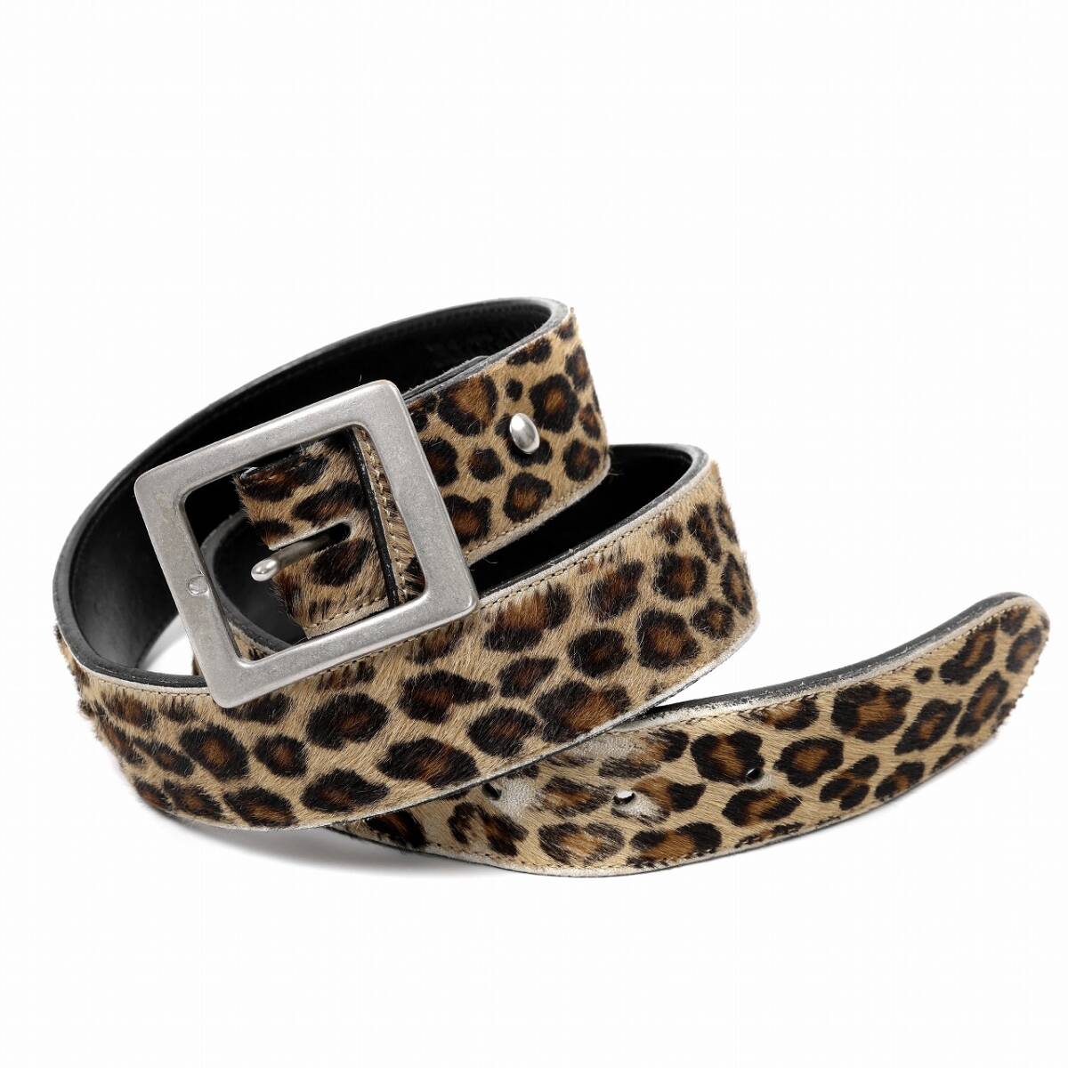 BACKBONE バックボーン LEOPARD BELT レオパード レザー ハラコ ベルト backbone ISAMU KATAYAMA BACKLASH SHELLAC wjk_画像1