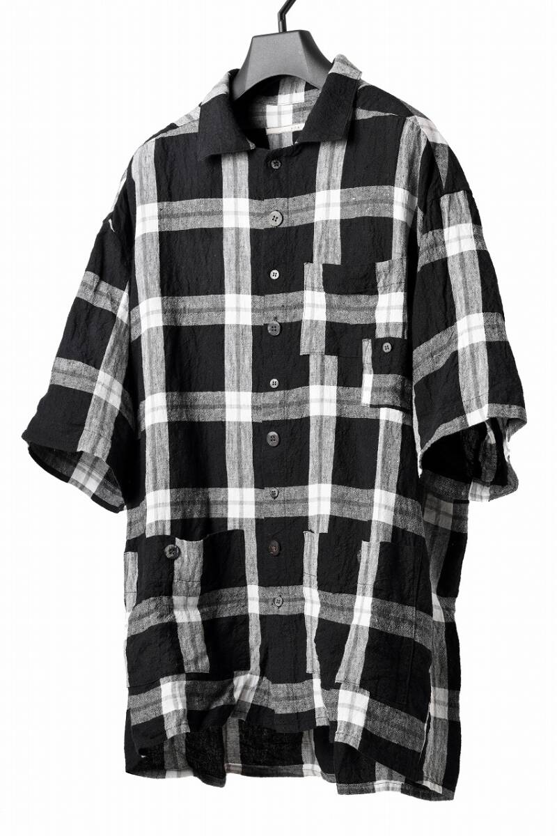 vital short sleeve coverall shirt/linen-plaid 定価29700円 A.F ARTEFACT N/07 n07 Rick Owens JULIUS ユリウス incarnation_画像6
