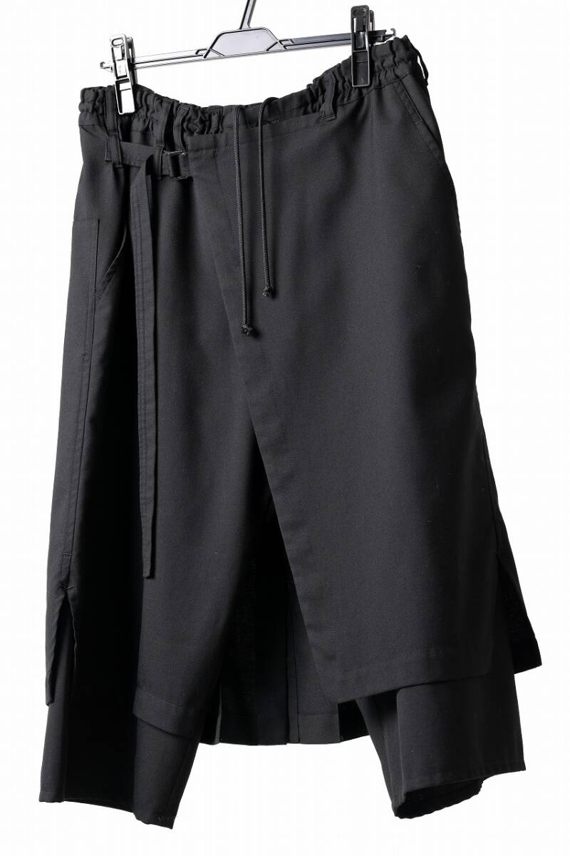 YOHJI YAMAMOTO Ground Y WOOL/POLYESTER GABARDINE WRAP PANTS TYPE1 定価55000円 ヨウジヤマモト グランドワイの画像6