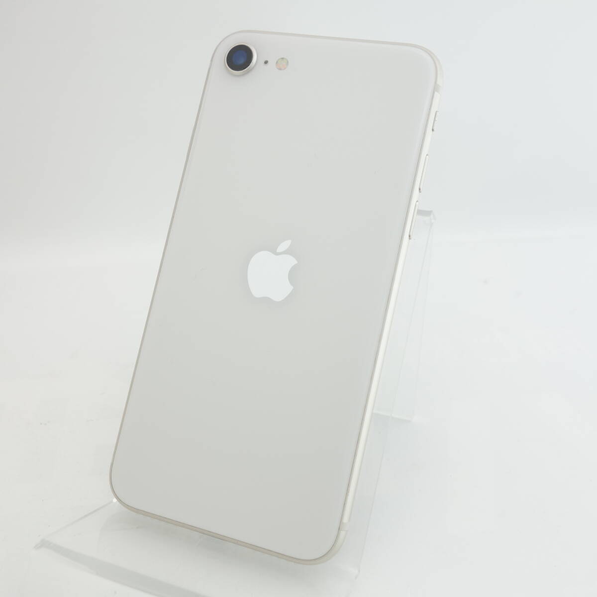 【ジャンク】iPhoneSE3 256GB ホワイト Appleストア版SIMフリー 画面割れ リカバリーモード 部品取り用_画像2