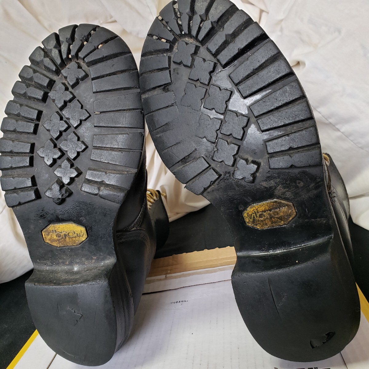 PT91 茶芯 ヴィンテージ REDWING レッドウィング 2218 LOGGER boots ロガー ブーツ vintage 皮革 leather レザー Black 黒 ブラック 米国製_画像4