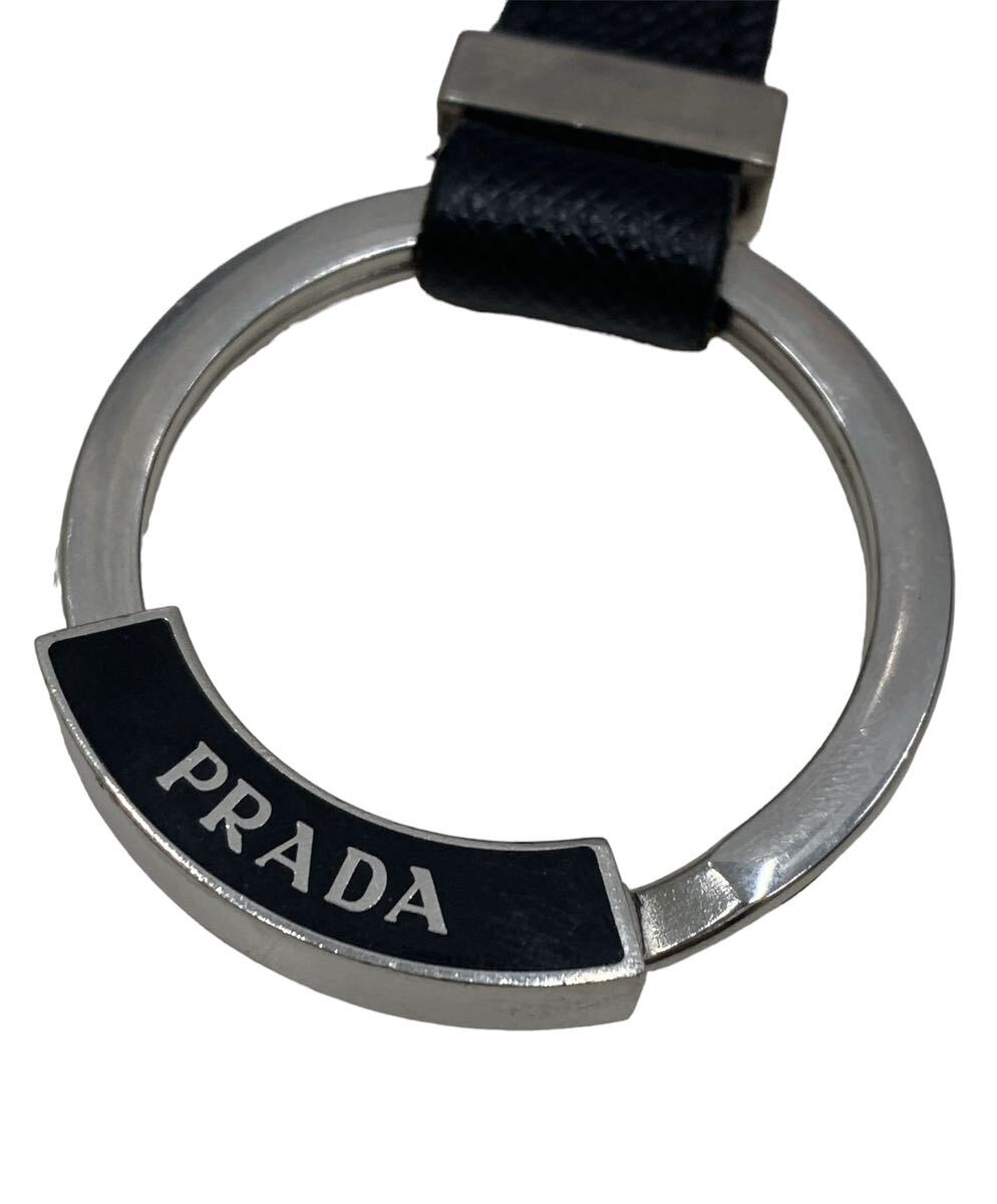 PRADA プラダ キーホルダー キーリング レザー シルバー カラビナ チャーム 2PP042-053 5811_画像3